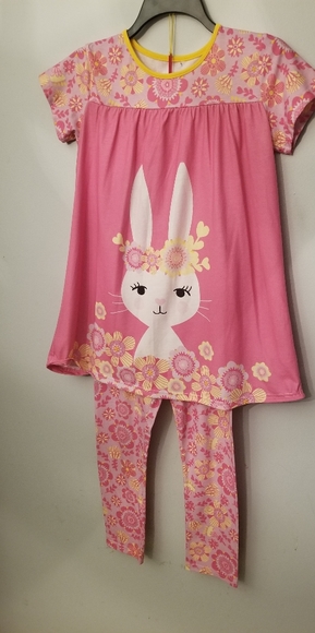 Bunny tunic & floral legging set - Picture 1 of 3